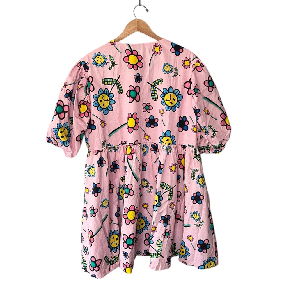SOLD Lazy Oaf Airbrush Flowers Babydoll Dress - Picture 4 of 14